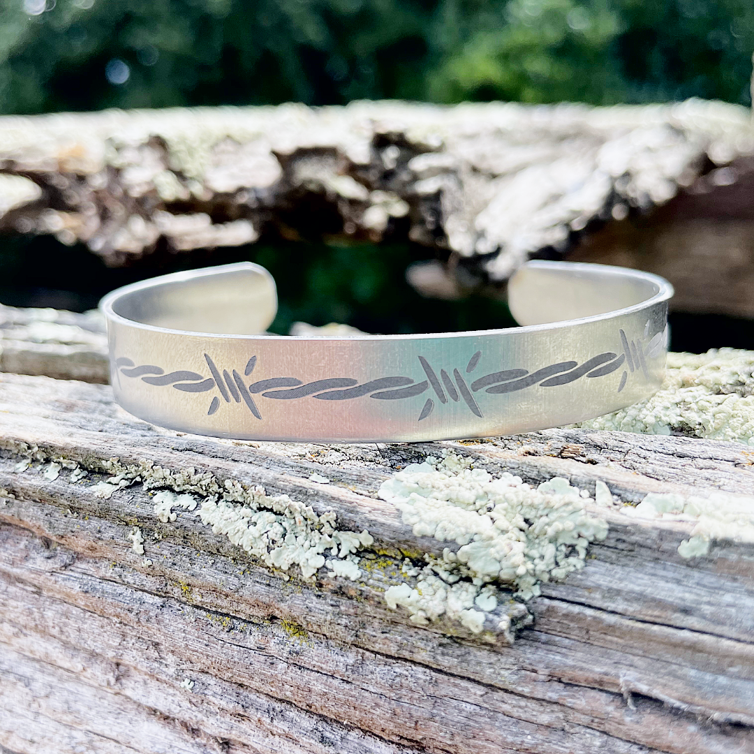 Barbed Wire - Cuff Bracelet - Copper or Stainless Steel