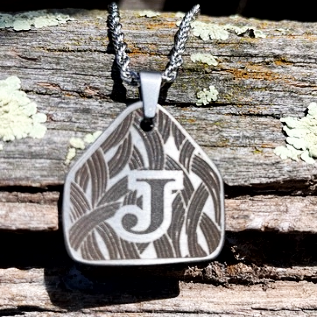 Reeds - Initial Cattle Tag Necklace