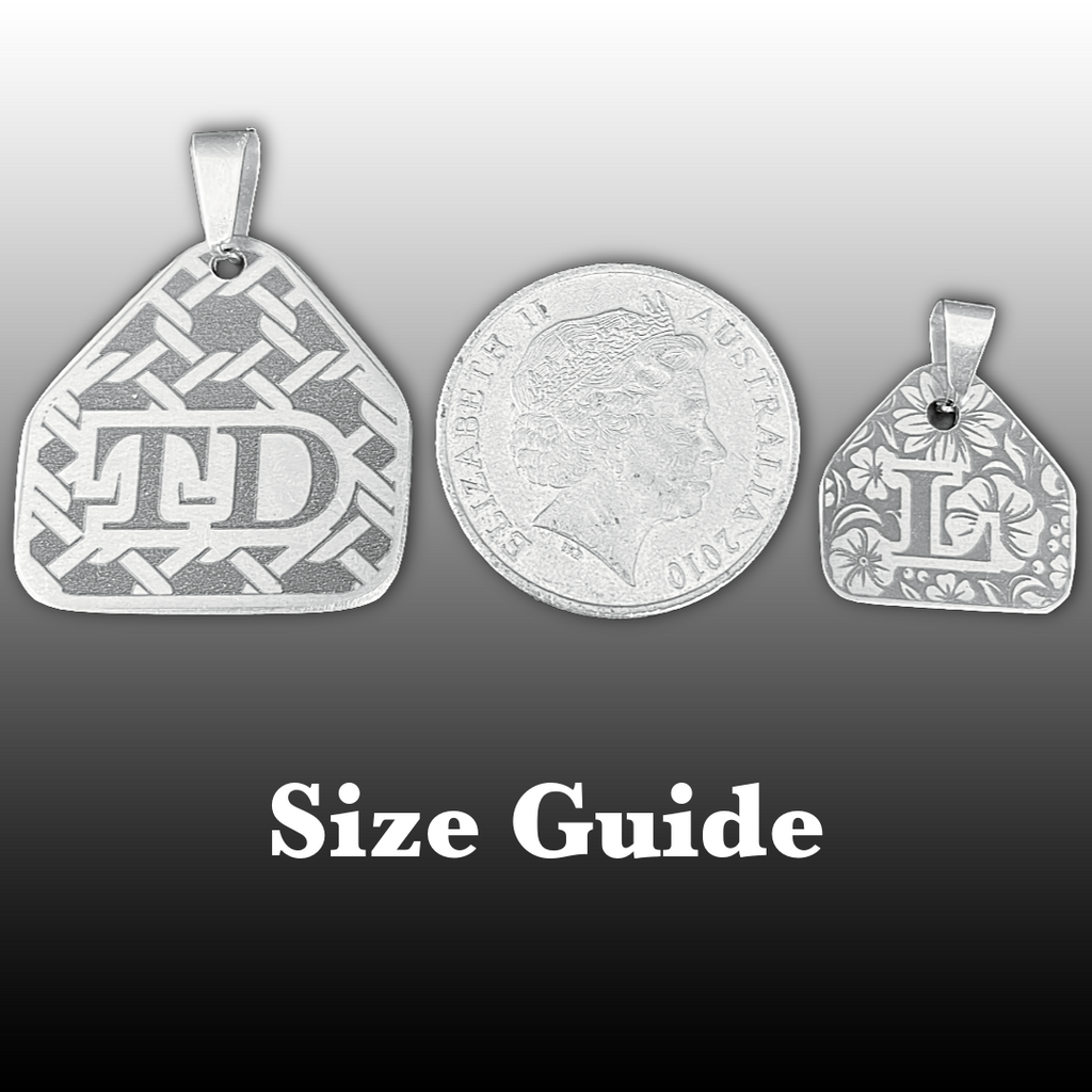 Spider Web - Initial Cattle Tag Naecklace