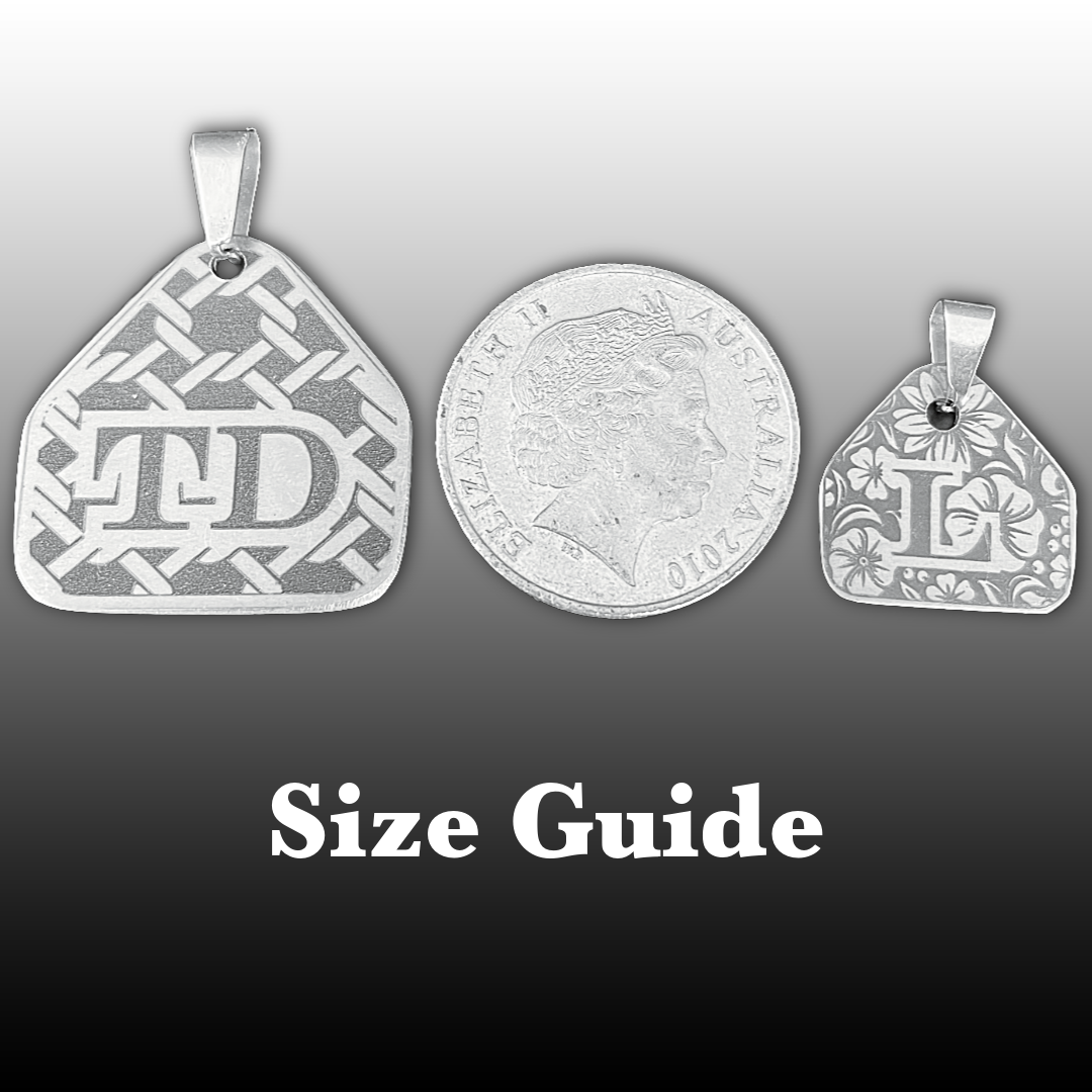 Whirlwind - Initial Cattle Tag Necklace