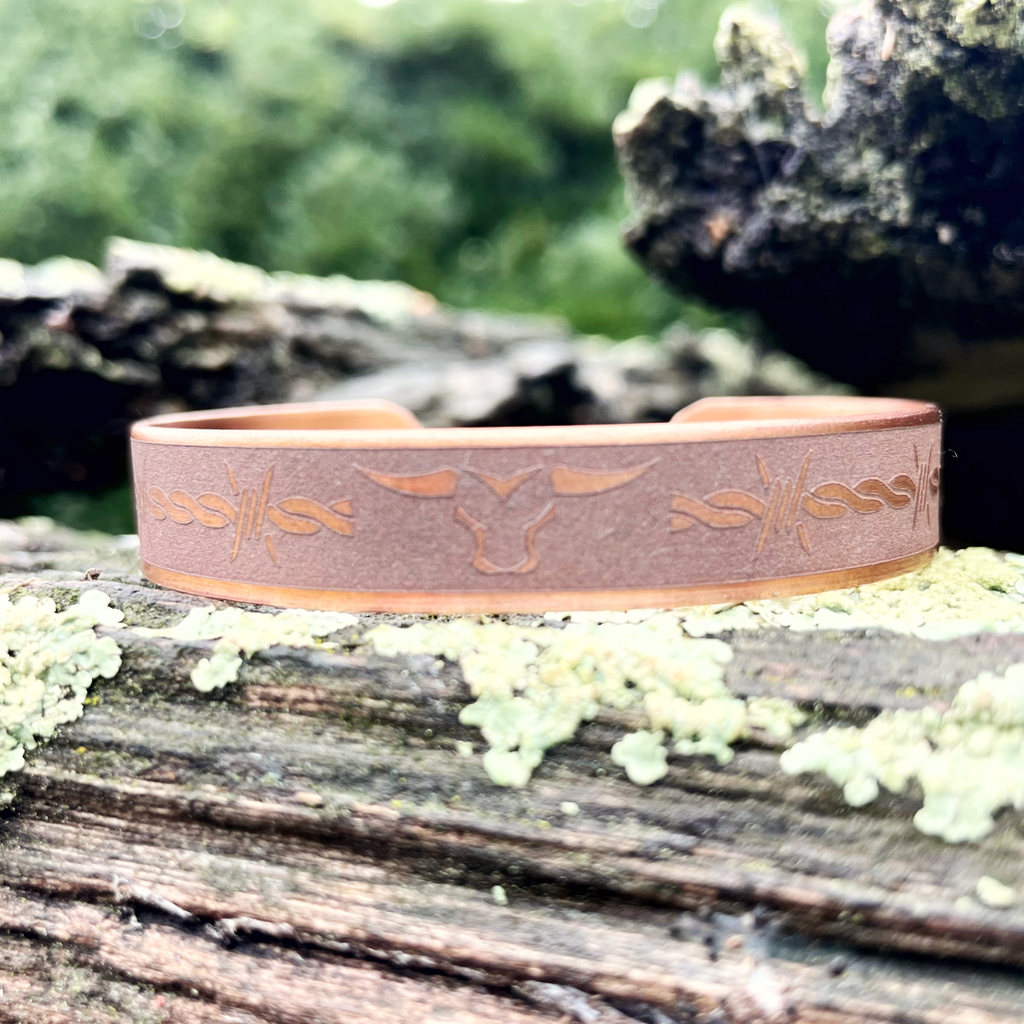 Inverted Barbed Wire/Barbed Bull - Copper Cuff